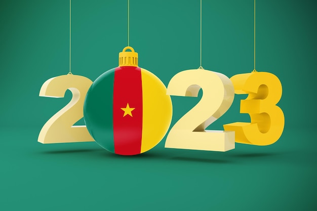 Año 2023 con bandera de Camerún