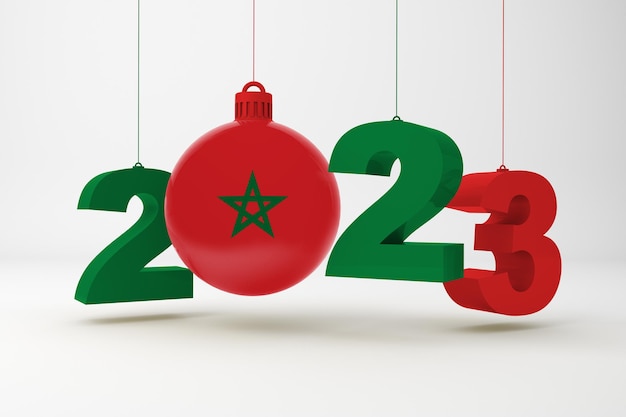 Año 2023 y ornamento de Marruecos