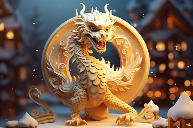 Ano Novo 2024, símbolo do dragão do ano novo chinês