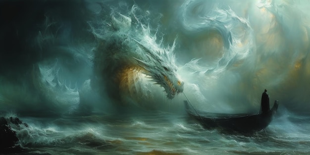 Ano Novo Chinês fundo de aquarela de dragão