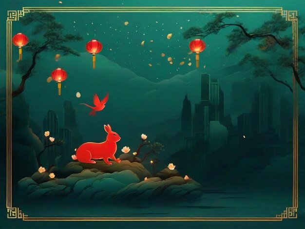 Ano Novo Chinês fundo tradicional festival de primavera melhor papel de parede hiper realista