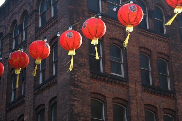 ano novo chinês lanternas chinesas imagem de Chinatown