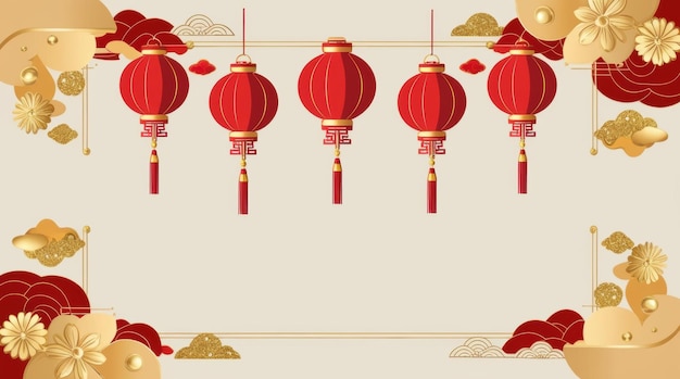 Ano Novo Lunar BG Tet fundo plano vietnamita chinês celebração evento design papel de parede