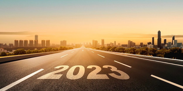 Año nuevo 2023 o concepto de inicio directo