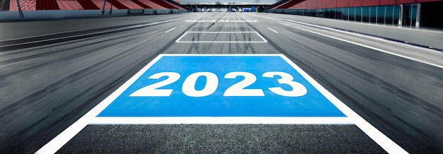 Año nuevo 2023 o concepto de inicio directo