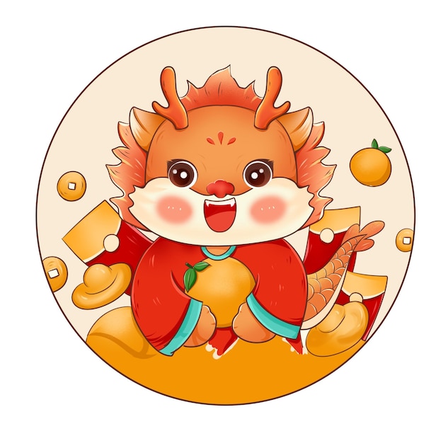 Año Nuevo 2024 Año del Dragón Fuwa