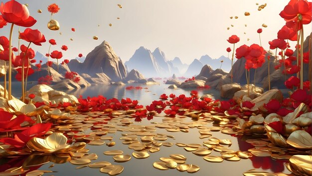 Año Nuevo Chino Año Nuevo Lunar Papel de pared festivo Celebración tradicional Linternas rojas Año de