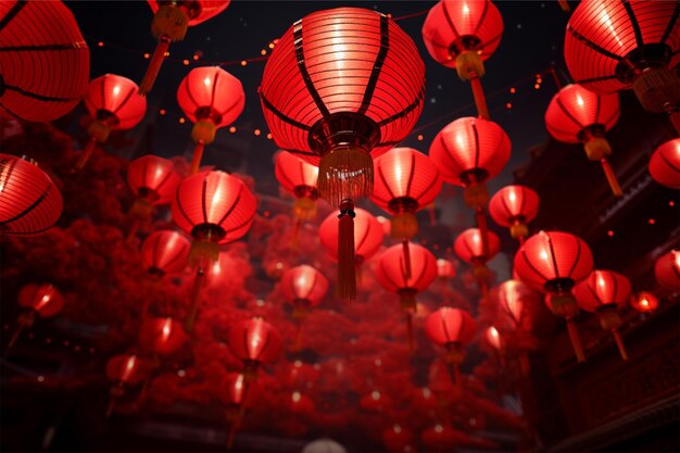 Año Nuevo chino rojo vibrante