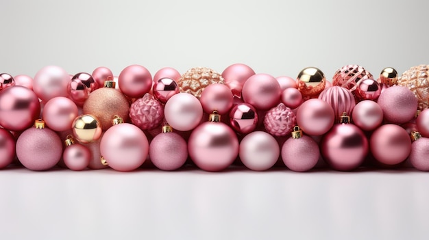 Año nuevo en estilo muñecas rosas decoración navideña rosa de año nuevo para niñas