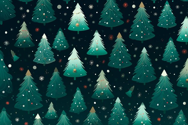 Año nuevo Patrón de Navidad Árbol de Navidad Fondo de pantalla AI generado