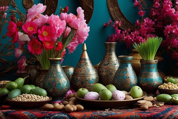 El año nuevo persa Nowruz Mubarak