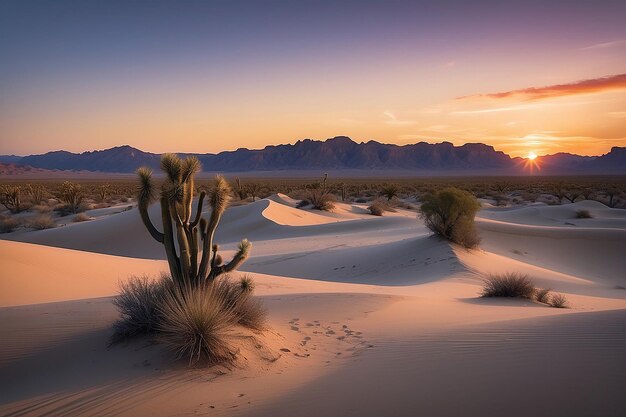 Foto el anochecer del desierto