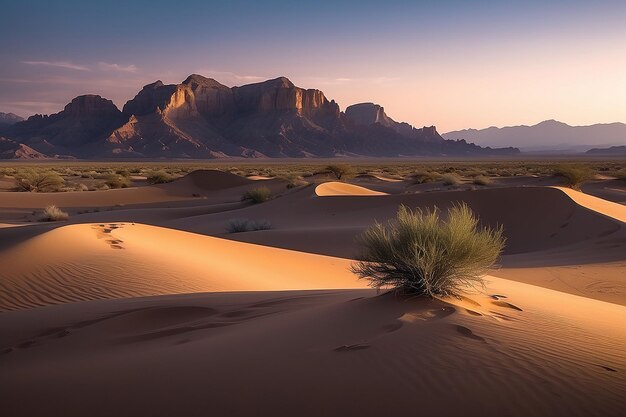 El anochecer del desierto