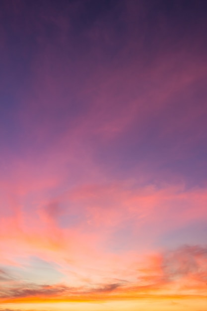 Foto anochecer majestuoso cielo vertical en la noche en el crepúsculo