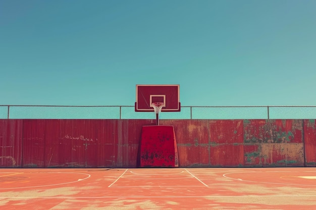 Foto anotación de goles en la cancha de baloncesto