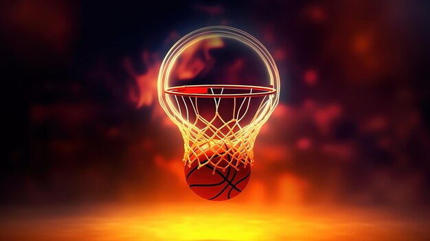 Anotando los puntos ganadores en un juego de baloncesto Generative ai