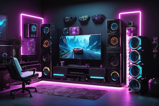 Anpassbare Designs präsentieren PC- und Konsolen-Gaming-Setups