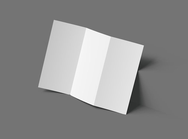 Anpassbares A4-Zfold-Broschüre-Mockup, um Ihr Design 3D-Render zu präsentieren