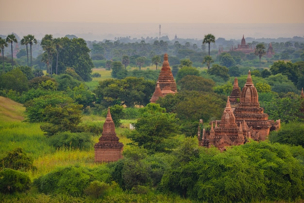 Ansicht der alten Pagoden in Bagan