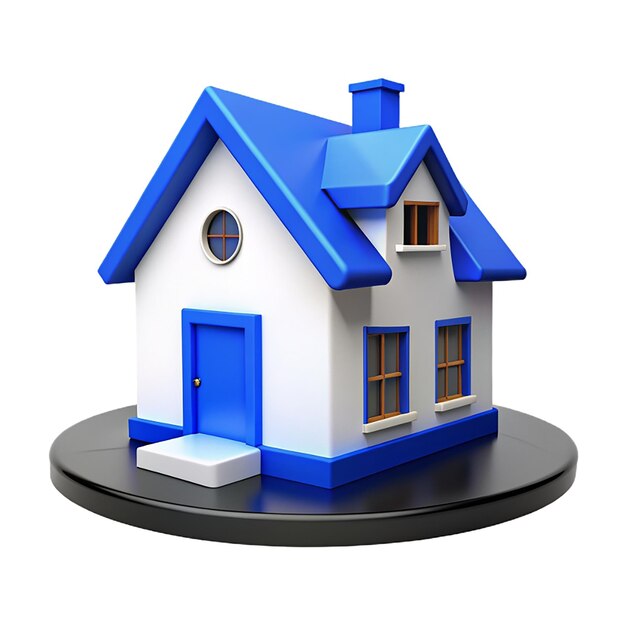 Ansicht des 3D-Grafikhauses3D-Haus-Ikon Illustration 3D-Rendering des Home-Ui-Icons
