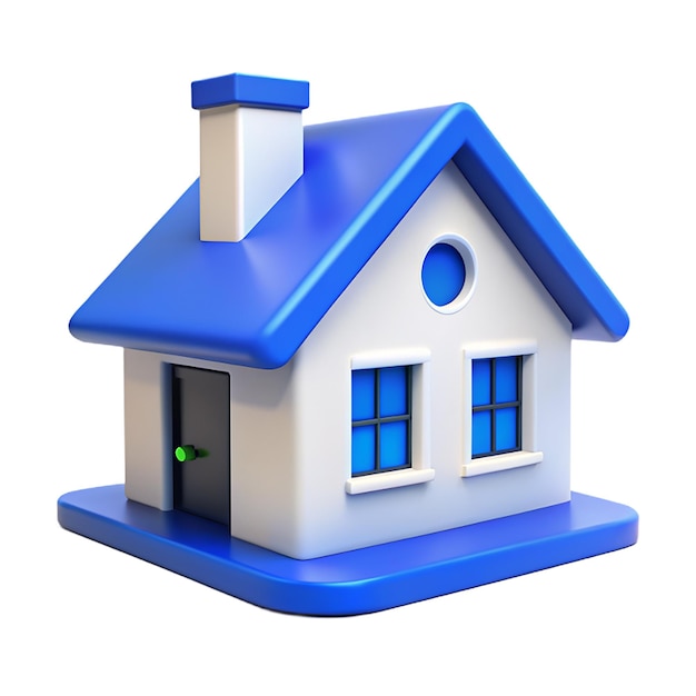 Ansicht des 3D-Grafikhauses3D-Haus-Ikon Illustration 3D-Rendering des Home-Ui-Icons