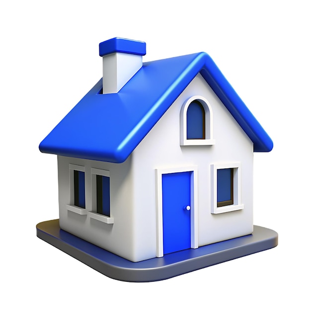 Ansicht des 3D-Grafikhauses3D-Haus-Ikon Illustration 3D-Rendering des Home-Ui-Icons