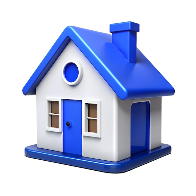 Ansicht des 3D-Grafikhauses3D-Haus-Ikon Illustration 3D-Rendering des Home-Ui-Icons