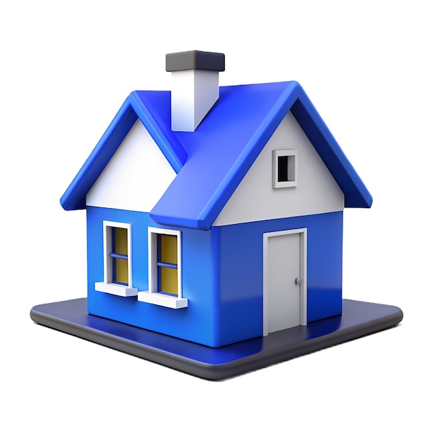 Ansicht des 3D-Grafikhauses3D-Haus-Ikon Illustration 3D-Rendering des Home-Ui-Icons