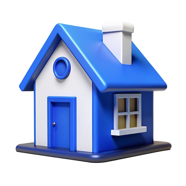 Ansicht des 3D-Grafikhauses3D-Haus-Ikon Illustration 3D-Rendering des Home-Ui-Icons