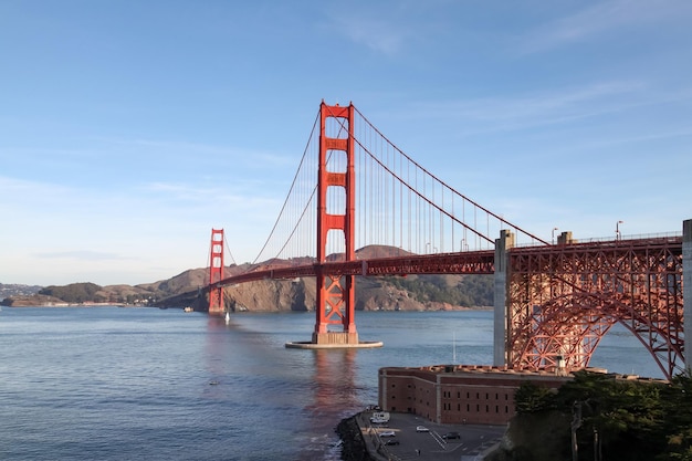 Ansicht des berühmten Wahrzeichens der Golden Gate Bridge San Francisco Kalifornien USA