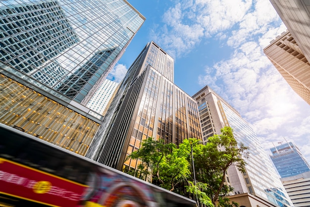 Ansicht des Geschäftsgebäudes in Central Hong Kong