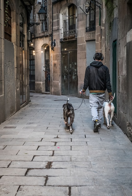 Ansicht des gotischen Viertels in Barcelona City