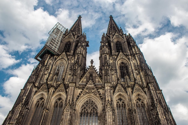 Ansicht des Kölner Domdenkmals des deutschen Katholizismus und der gotischen Architektur in Köln Deutschland