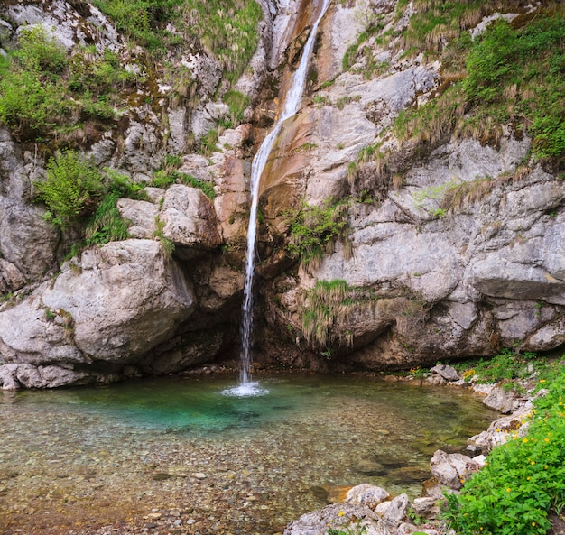 Ansicht des Wasserfalls, Slowenien