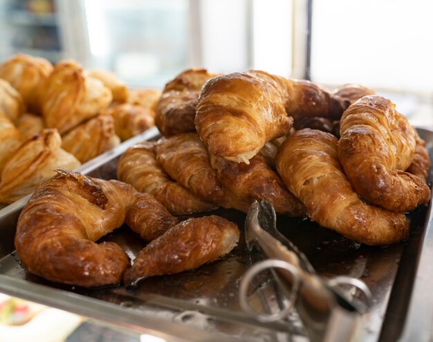 Ansicht einiger Croissants in einer Bäckerei