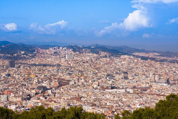 Ansicht über Barcelona vom Montjuic Hügel, Spanien