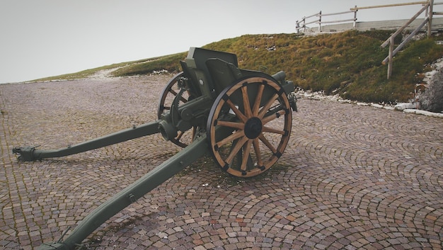 Foto ansicht über historische kanonen