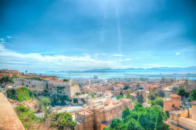 Ansicht von Cagliari in HDR-Tonemapping