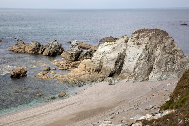 Ansicht von Carro Beach, Galicien, Spanien