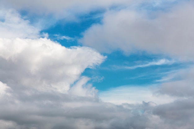 Ansicht von Cloudscape an einem sonnigen Tag des bewölkten blauen Himmels