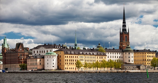 Ansicht von Riddarholmmen vom Stockholmer Rathaus