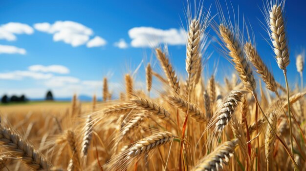 Ansicht von Weizen im Feld UHD-Hintergrundbild