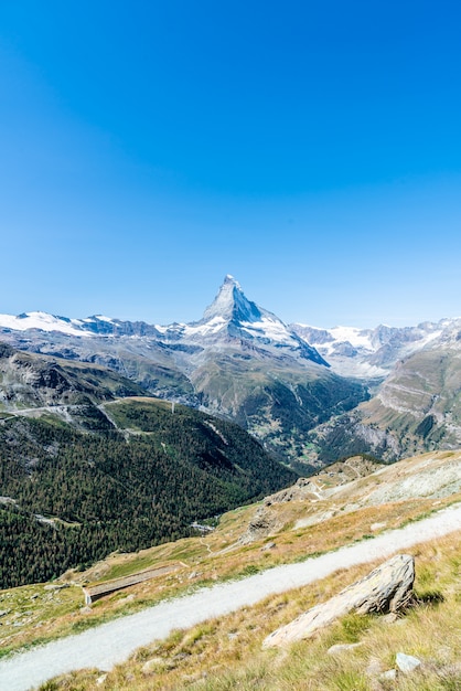 Ansichten des Matterhorns in Zermatt, Schweiz.