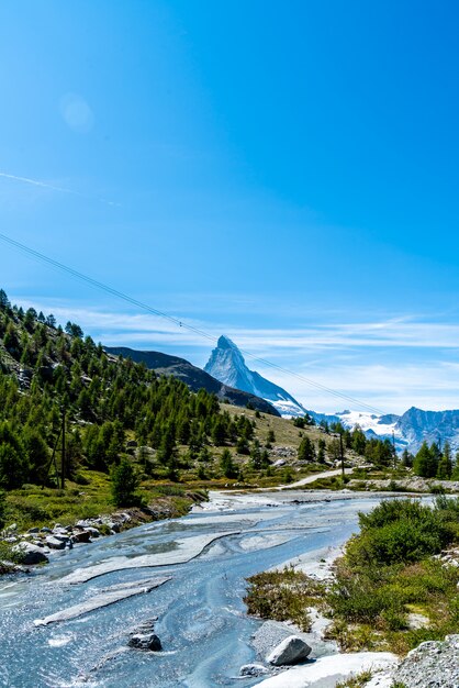 Ansichten des Matterhorns in Zermatt, Schweiz.