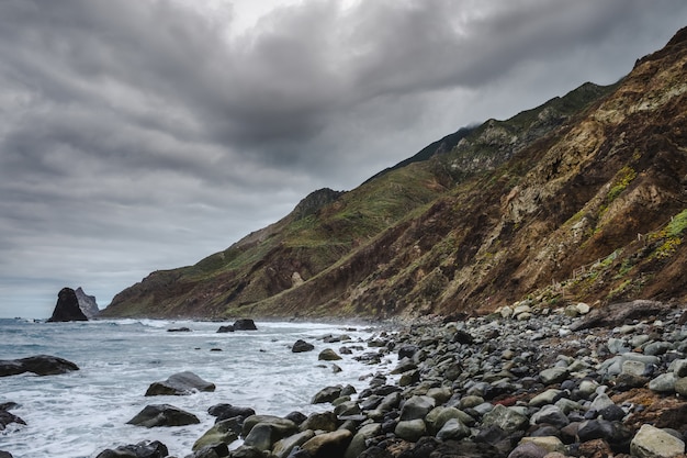 Foto ansichten vom strand des anaga country park