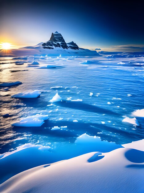La Antártida tiene un enfoque agudo y detallado de alta calidad