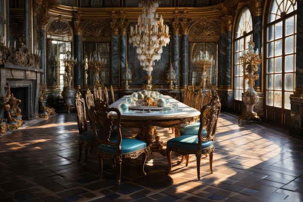 La antecámara de la mesa real del Palacio de Versalles