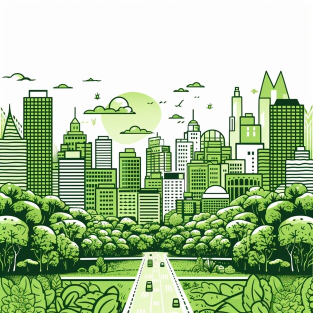 Foto antecedentes del concepto de go green city