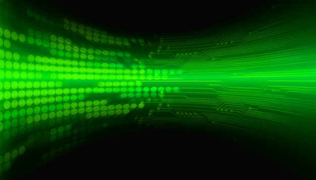 Antecedentes del concepto de tecnología futura del circuito cibernético verde