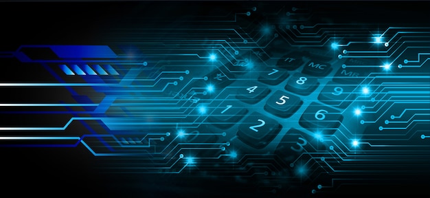 Antecedentes del concepto de tecnología del futuro del cibercircuito azul
